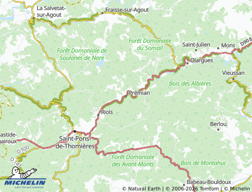Mappa MICHELIN Prémian - ViaMichelin