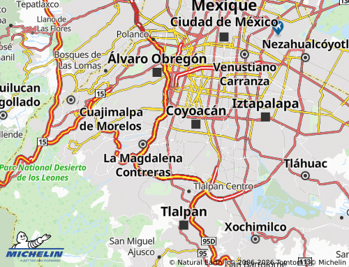 Mapa MICHELIN Oxtopulco Universidad - ViaMichelin
