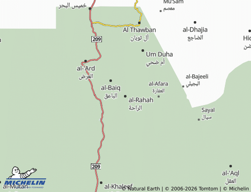 MICHELIN-Landkarte al-Rahah - ViaMichelin