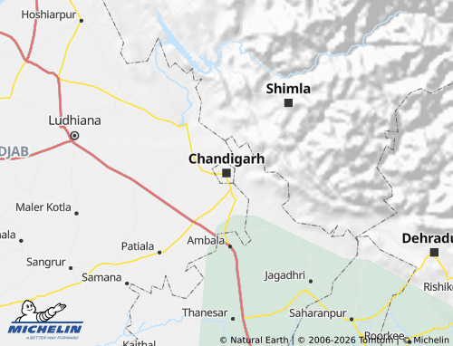 MICHELIN-Landkarte Chandigarh - ViaMichelin