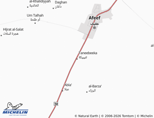 MICHELIN-Landkarte Taneebeeka - ViaMichelin