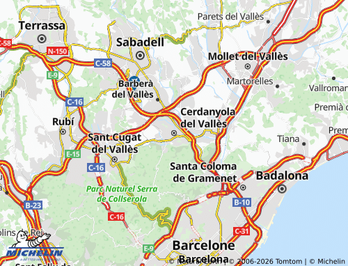 MICHELIN Cerdanyola Del Vallès map - ViaMichelin