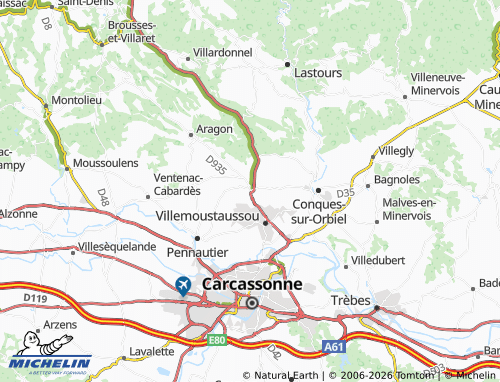 Mappa MICHELIN Villegailhenc - ViaMichelin