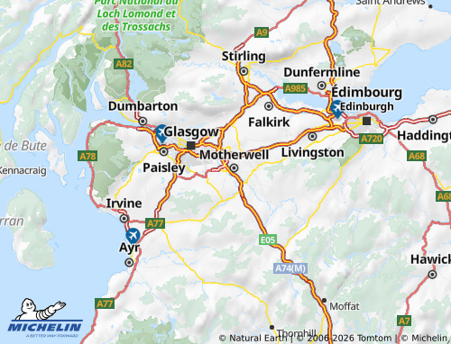 Carte MICHELIN South Lanarkshire - ViaMichelin