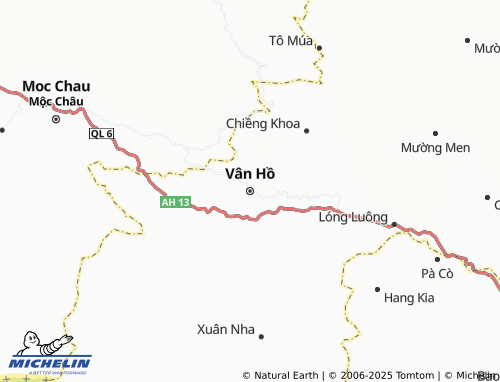 MICHELIN Vân Hồ map - ViaMichelin