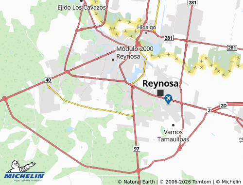Mappa MICHELIN Tamaulipas Poniente - ViaMichelin
