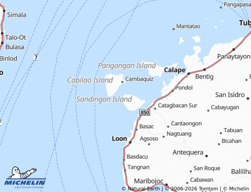 MICHELIN Mocpoc Sur map - ViaMichelin