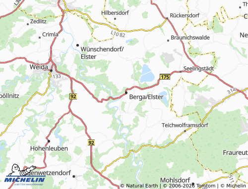 MICHELIN Berga-Wünschendorf map - ViaMichelin