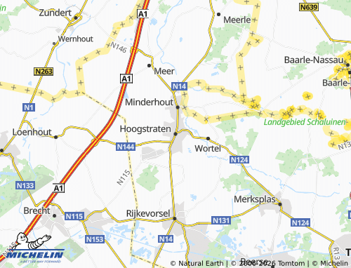 Carte MICHELIN Hoogstraten - ViaMichelin