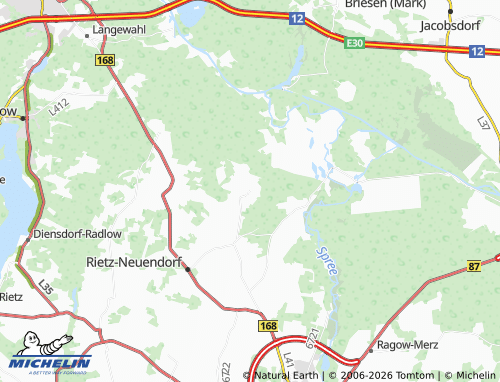Kaart MICHELIN Sauen - ViaMichelin