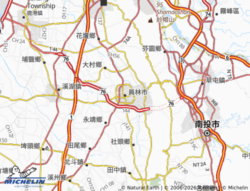 Mappa MICHELIN yuan lin shi - ViaMichelin