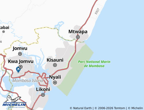 MICHELIN Bamburi map - ViaMichelin