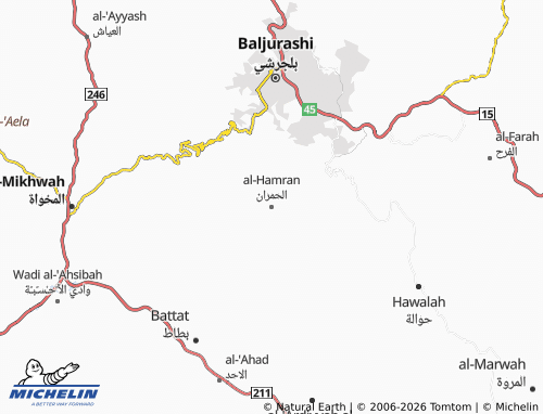 MICHELIN-Landkarte al-Hamran - ViaMichelin