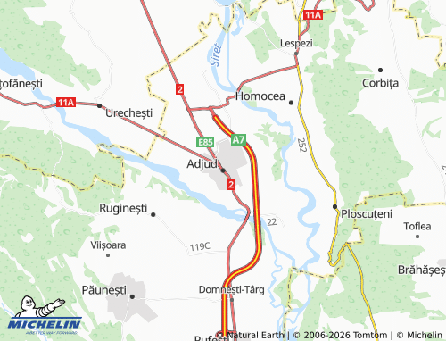 Mappa MICHELIN Adjud - ViaMichelin