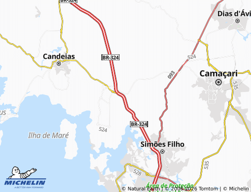 Mappa MICHELIN Menino Jesus - ViaMichelin