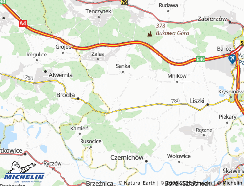 MICHELIN Rybna map - ViaMichelin