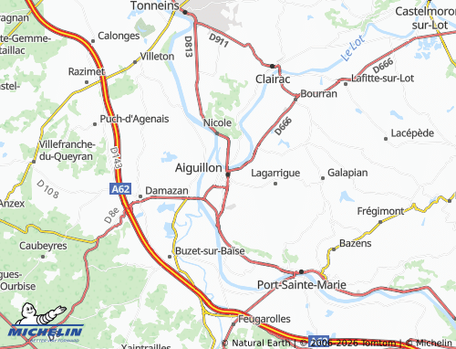 MICHELIN Aiguillon map - ViaMichelin