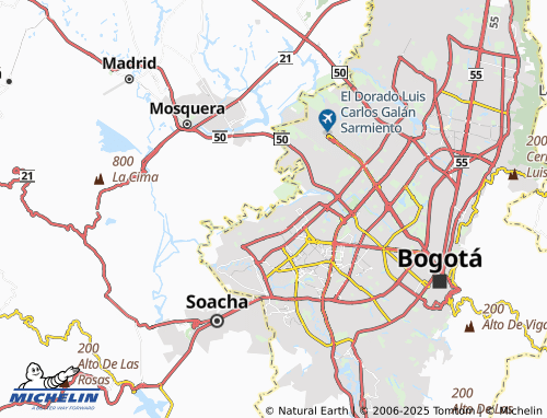 MICHELIN Galán Rural map - ViaMichelin