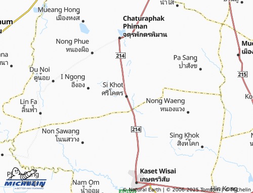 MICHELIN Si Khot map - ViaMichelin