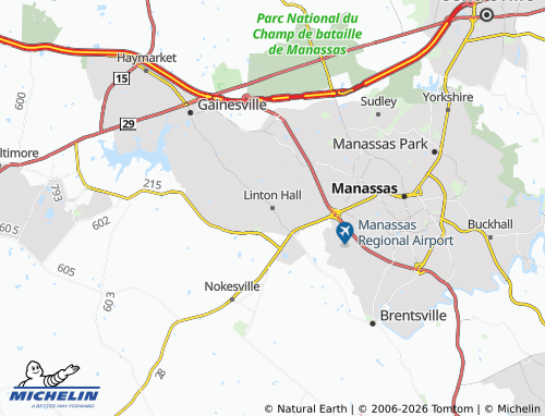 Mappa MICHELIN Linton Hall - ViaMichelin