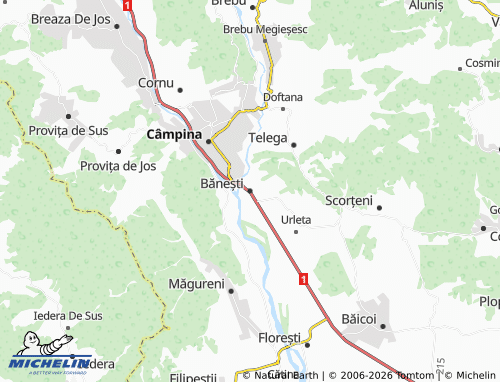 Mappa MICHELIN Bănești - ViaMichelin