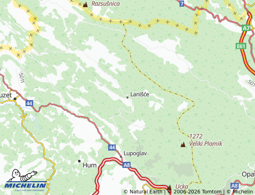 Carte MICHELIN Lanišće - ViaMichelin