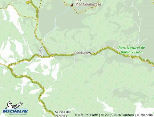 Mapa MICHELIN Mena de Babia - ViaMichelin