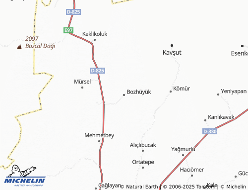 MICHELIN Bozhüyük map - ViaMichelin