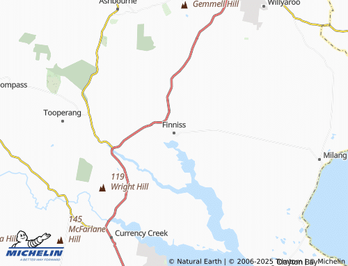 MICHELIN Finniss map - ViaMichelin