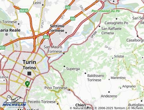 MICHELIN Tetti Gilardi e Falchero map - ViaMichelin
