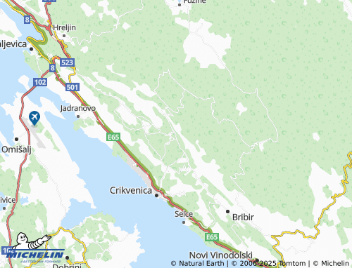 MICHELIN Baretići map - ViaMichelin