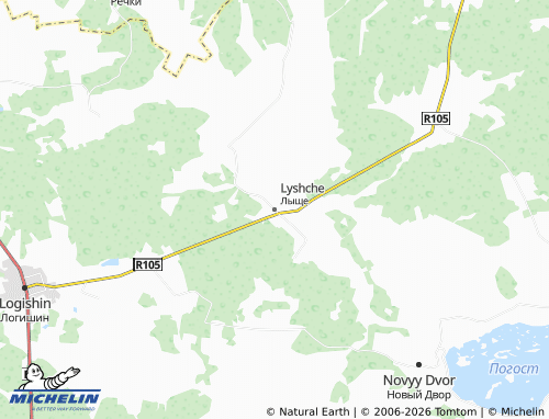 Carte MICHELIN Lyshche - ViaMichelin