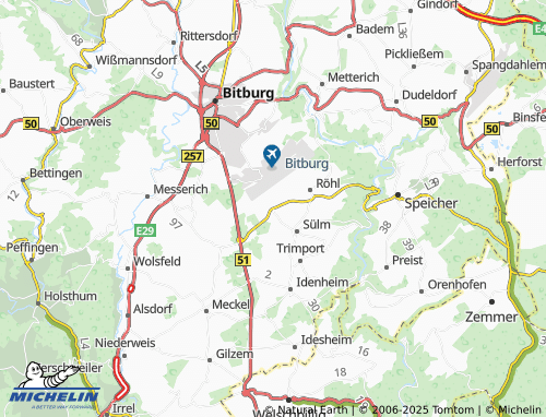 MICHELIN Scharfbillig map - ViaMichelin