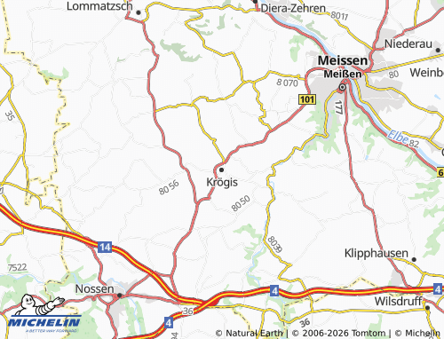 MICHELIN Krögis map - ViaMichelin