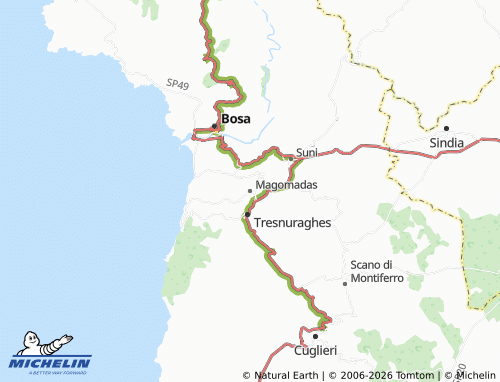 Carte MICHELIN Magomadas - ViaMichelin