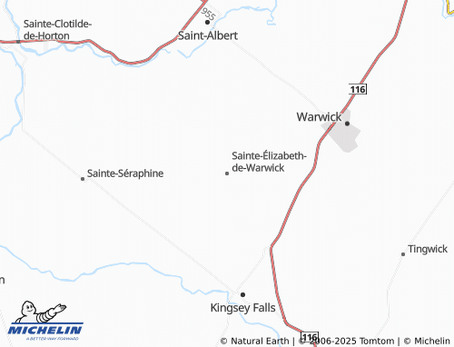 MICHELIN Sainte-Élizabeth-de-Warwick map - ViaMichelin