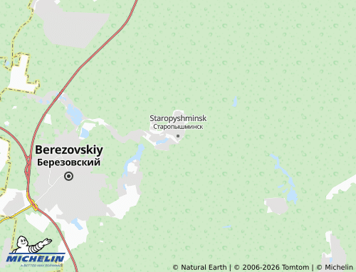MICHELIN-Landkarte Staropyshminsk - ViaMichelin