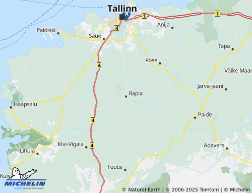 MICHELIN Rapla maakond map - ViaMichelin