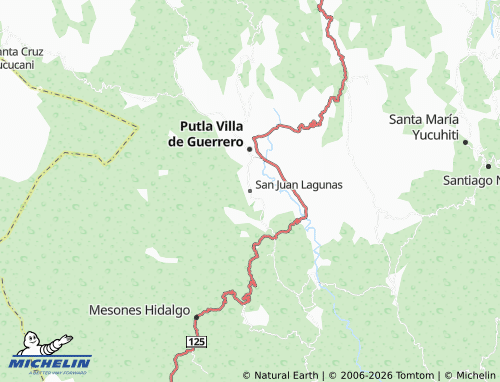 Mappa MICHELIN San Juan Lagunas - ViaMichelin