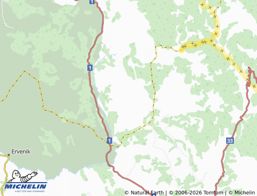 MICHELIN Prljevo map - ViaMichelin