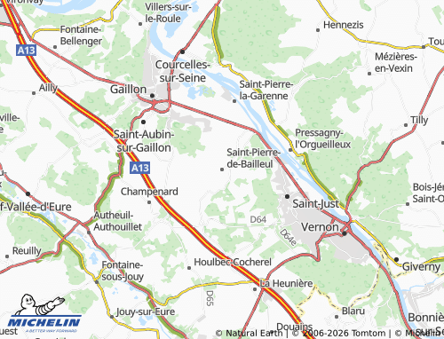 MICHELIN Saint-Pierre-de-Bailleul map - ViaMichelin