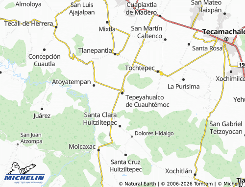 Mappa MICHELIN Tepeyahualco de Cuauhtémoc - ViaMichelin