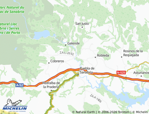 MICHELIN El Puente map - ViaMichelin