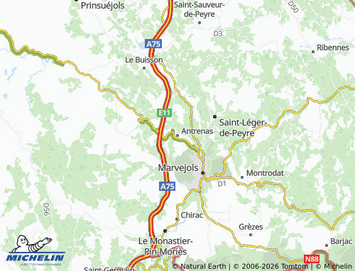 Mappa MICHELIN Antrenas - ViaMichelin