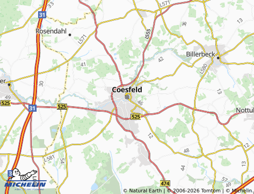 MICHELIN Coesfeld map - ViaMichelin