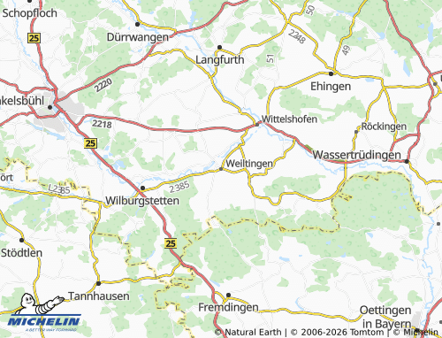 Mappa MICHELIN Weiltingen - ViaMichelin