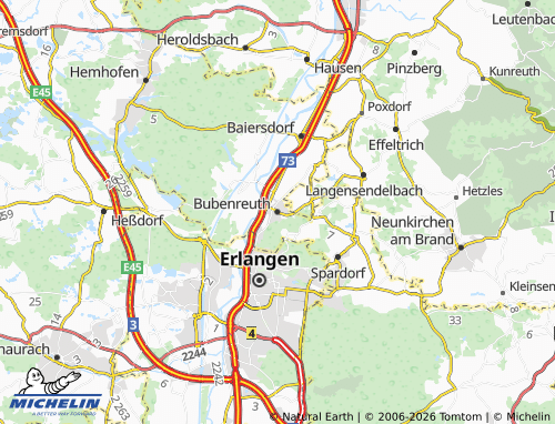 Mappa MICHELIN Bubenreuth - ViaMichelin