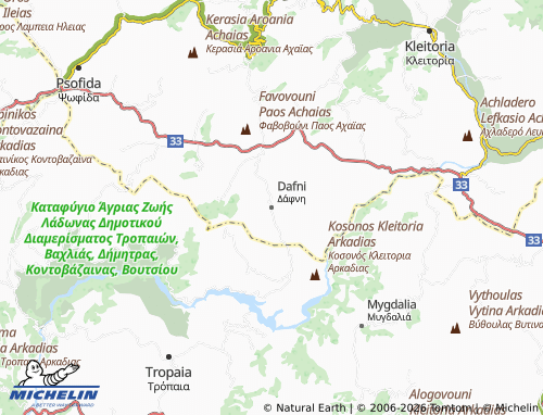 MICHELIN Dafni map - ViaMichelin