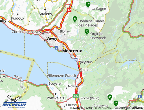 MICHELIN Montreux map - ViaMichelin