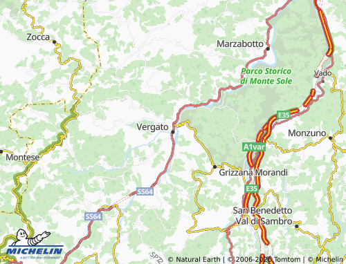 MICHELIN-Landkarte Vergato - ViaMichelin
